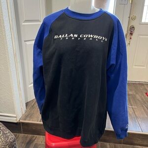 Dallas Cowboys Sweater Reebok Mens Blue Sz XL Football NFL Logo Black vintage